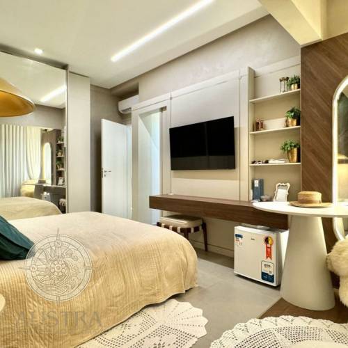 Apartamento com jacuzzi e vista para o mar