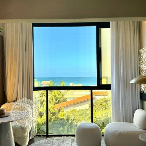 Apartamento com jacuzzi e vista para o mar